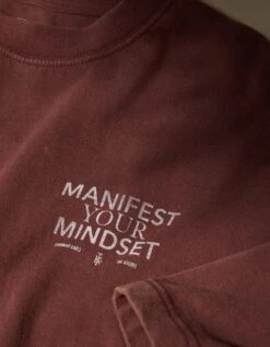 AE X Tru Kolors Manifest Your Mindset Graphic T-Shirt Burgundy -American Eagle Fashion 0161 4845 613 d1