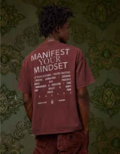 AE X Tru Kolors Manifest Your Mindset Graphic T-Shirt Burgundy