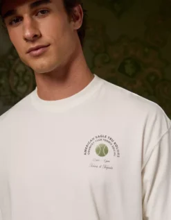 AE X Tru Kolors Tennis Graphic T-Shirt 6 Month White Destroy -American Eagle Fashion 0161 4846 103 d2