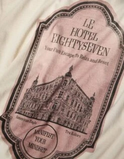 AE X Tru Kolors Hotel Graphic T-Shirt Cream -American Eagle Fashion 0161 4846 106 d1