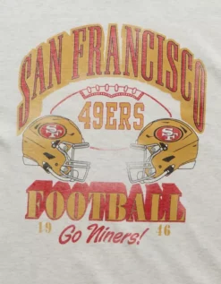 NFL Boxy San Francisco 49ers Graphic T-Shirt Heather Frost -American Eagle Fashion 0164 4181 062 d1