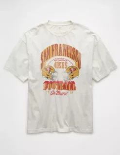 NFL Boxy San Francisco 49ers Graphic T-Shirt Heather Frost -American Eagle Fashion 0164 4181 062 f