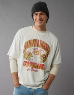 NFL Boxy San Francisco 49ers Graphic T-Shirt Heather Frost