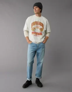 NFL Boxy San Francisco 49ers Graphic T-Shirt Heather Frost -American Eagle Fashion 0164 4181 062 os