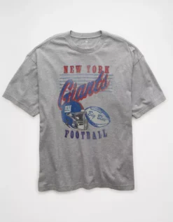 NFL Boxy New York Giants Graphic T-Shirt Gray Heather -American Eagle Fashion 0164 4181 069 f