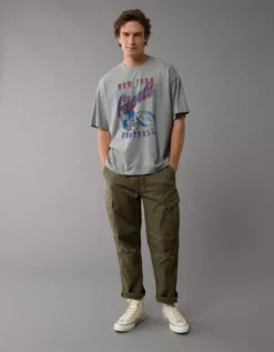 NFL Boxy New York Giants Graphic T-Shirt Gray Heather -American Eagle Fashion 0164 4181 069 os