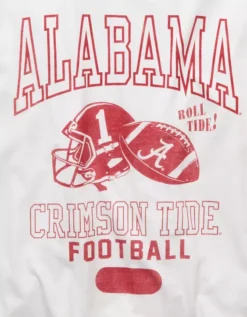AE Boxy Alabama Crimson Tide Graphic T-Shirt White -American Eagle Fashion 0164 4726 100 d3