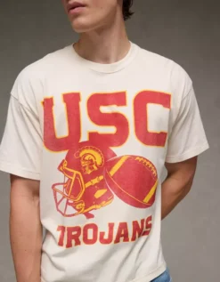 AE USC Trojans Graphic T-Shirt Cream -American Eagle Fashion 0164 4726 106 d2