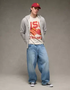 AE USC Trojans Graphic T-Shirt Cream -American Eagle Fashion 0164 4726 106 os