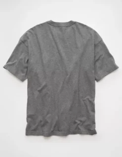 AE Boxy Louisiana State University Tigers Graphic T-Shirt Iron Heather -American Eagle Fashion 0164 4727 065 b