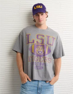 AE Boxy Louisiana State University Tigers Graphic T-Shirt Iron Heather