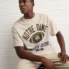 AE Boxy Notre Dame Fighting Irish Graphic T-Shirt Oatmeal Heather