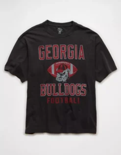 AE Boxy Georgia Bulldogs Graphic T-Shirt Black -American Eagle Fashion 0164 4728 001 f