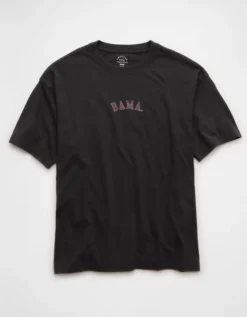 AE Boxy Alabama Crimson Tide Graphic T-Shirt Dark Shadow -American Eagle Fashion 0164 4728 004 f