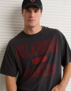 AE Boxy Oklahoma Sooners Graphic T-Shirt Onyx Black