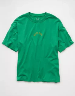 AE Boxy Notre Dame Fighting Irish Graphic T-Shirt Green -American Eagle Fashion 0164 4728 300 f