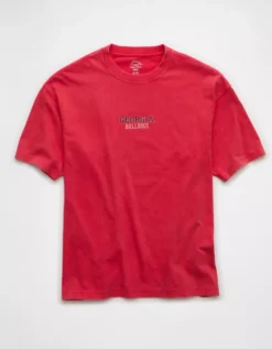 AE Boxy Georgia Bulldogs Graphic T-Shirt Red -American Eagle Fashion 0164 4728 600 f
