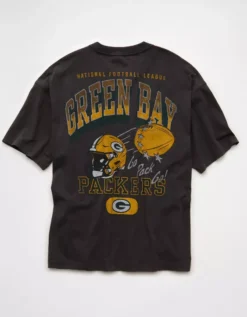 NFL Wisconsin Green Bay Packers Boxy Graphic T-Shirt Dark Shadow -American Eagle Fashion 0164 4730 004 b