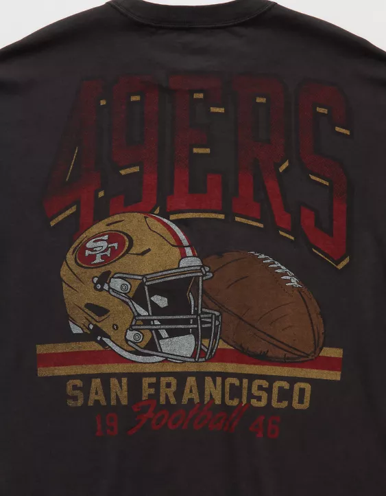 NFL Boxy San Francisco 49ers Graphic T-Shirt 15 Year Black Destroy 6 NFL Boxy San Francisco 49ers Graphic T-Shirt 15 Year Black Destroy - Image 6