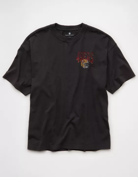 NFL Boxy San Francisco 49ers Graphic T-Shirt 15 Year Black Destroy 3 NFL Boxy San Francisco 49ers Graphic T-Shirt 15 Year Black Destroy - Image 3