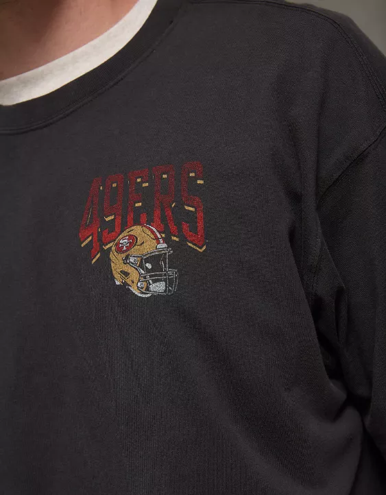 NFL Boxy San Francisco 49ers Graphic T-Shirt 15 Year Black Destroy 2 NFL Boxy San Francisco 49ers Graphic T-Shirt 15 Year Black Destroy - Image 2