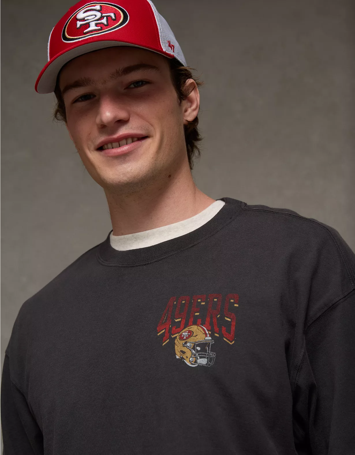 NFL Boxy San Francisco 49ers Graphic T-Shirt 15 Year Black Destroy 1 NFL Boxy San Francisco 49ers Graphic T-Shirt 15 Year Black Destroy