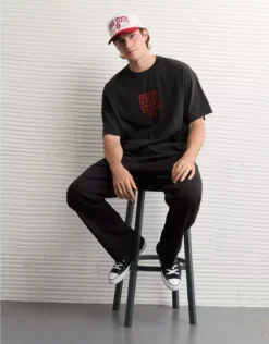 AE Boxy Ohio State Buckeyes Graphic T-Shirt Dark Shadow