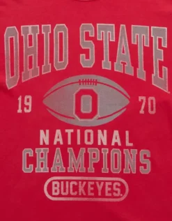AE Boxy Ohio State Buckeyes Graphic T-Shirt Red -American Eagle Fashion 0164 4810 600 d1