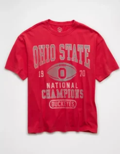 AE Boxy Ohio State Buckeyes Graphic T-Shirt Red -American Eagle Fashion 0164 4810 600 f