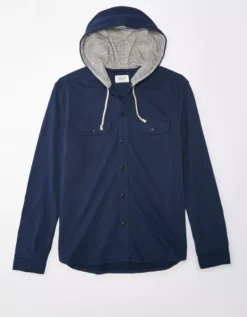 AE Super Soft Hooded Knit T-Shirt -American Eagle Fashion 0166 3356 483 f