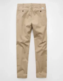 AE Flex Lived-In Athletic Fit Khaki Pant Light Khaki -American Eagle Fashion 0177 5126 281 b