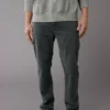 AE EasyFlex Relaxed Straight Jean Stone Gray