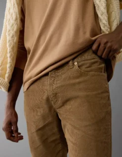 AE Flex Corduroy Athletic Fit Pant Medium Brown 11 AE Flex Corduroy Athletic Fit Pant Medium Brown -American Eagle Fashion 0178 5025 202 d2