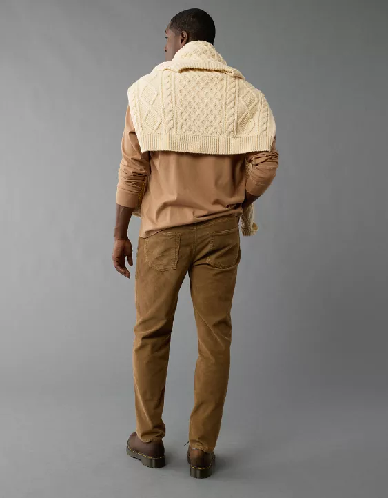 AE Flex Corduroy Athletic Fit Pant Medium Brown 2 AE Flex Corduroy Athletic Fit Pant Medium Brown - Image 2