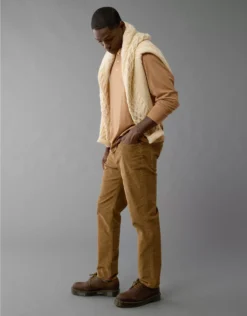 AE Flex Corduroy Athletic Fit Pant Medium Brown