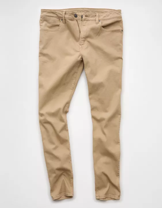 AE 24/7 AirFlex+ Temp Tech Athletic Skinny Jean Campus Khaki 3 AE 24/7 AirFlex+ Temp Tech Athletic Skinny Jean Campus Khaki - Image 3