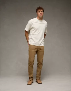 AE 24/7 AirFlex+ Temp Tech Athletic Straight Jean Toasted Almond