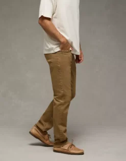 AE 24/7 AirFlex+ Temp Tech Athletic Straight Jean Toasted Almond -American Eagle Fashion 0178 5265 238 os