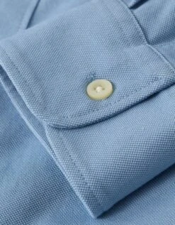 AE 24/7 Club Long Sleeve Button-Up Shirt Light Blue -American Eagle Fashion 0180 4587 401 d1