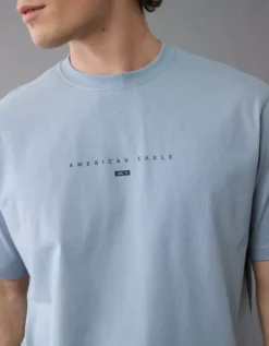 AE 24/7 Graphic T-Shirt Light Blue -American Eagle Fashion 0181 4422 401 d3
