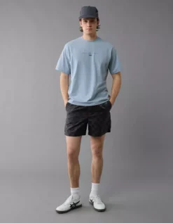 AE 24/7 Graphic T-Shirt Light Blue -American Eagle Fashion 0181 4422 401 os