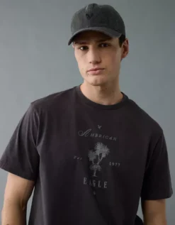 AE Logo Graphic T-Shirt Washed Black -American Eagle Fashion 0181 4485 167 d2