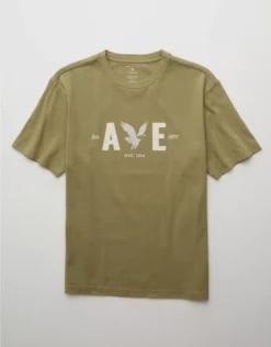 AE Logo Graphic T-Shirt Olive