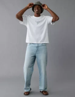 AE Boxy Nautical Graphic T-Shirt White -American Eagle Fashion 0181 4650 100 os