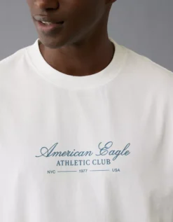 AE Boxy Logo Graphic T-Shirt White -American Eagle Fashion 0181 4653 100 d2
