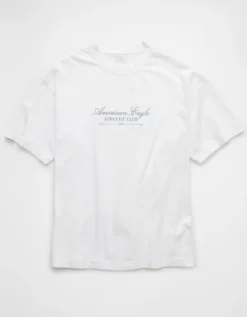 AE Boxy Logo Graphic T-Shirt White -American Eagle Fashion 0181 4653 100 f