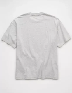 AE Boxy Logo Graphic T-Shirt Heather Frost -American Eagle Fashion 0181 4654 062 b
