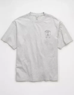 AE Boxy Logo Graphic T-Shirt Heather Frost -American Eagle Fashion 0181 4654 062 f