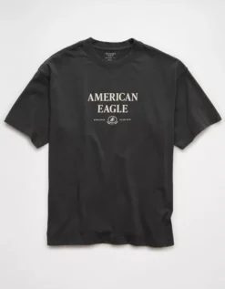 AE Boxy Logo Graphic T-Shirt Dusted Slate -American Eagle Fashion 0181 4655 023 f