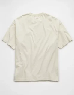 AE Boxy Logo Graphic T-Shirt Bone Khaki -American Eagle Fashion 0181 4656 210 b